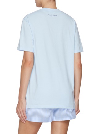 Back View - Click To Enlarge - SPORTY & RICH - X Hotel du Cap-Eden-Roc Crest Logo Cotton T-Shirt