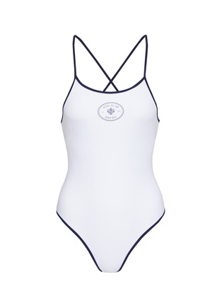 Main View - Click To Enlarge - SPORTY & RICH - X Hotel du Cap-Eden-Roc Crest One Piece Swimsuit