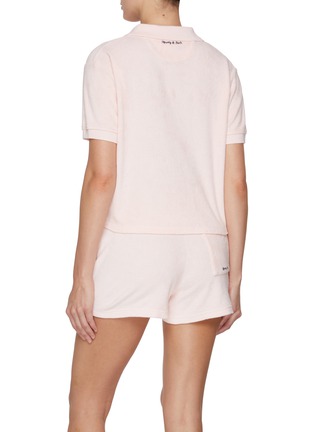 Back View - Click To Enlarge - SPORTY & RICH - X Hotel du Cap-Eden-Roc Script Cotton Terry Polo
