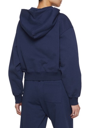 Back View - Click To Enlarge - SPORTY & RICH - x The New York Yankees Home Run Cropped Zip Up Cotton Hoodie