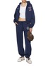 Figure View - Click To Enlarge - SPORTY & RICH - x The New York Yankees Home Run Cropped Zip Up Cotton Hoodie
