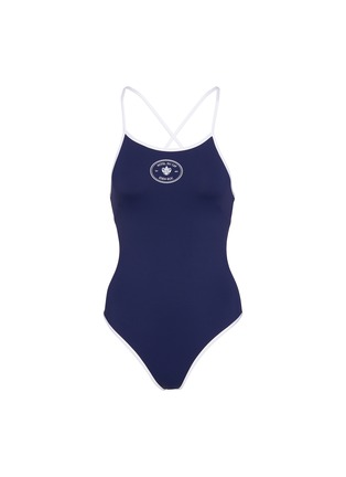 Main View - Click To Enlarge - SPORTY & RICH - X Hotel du Cap-Eden-Roc Crest One Piece Swimsuit