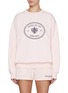 Main View - Click To Enlarge - SPORTY & RICH - X Hotel du Cap-Eden-Roc Crest Embroidered Cotton Fleece Sweater