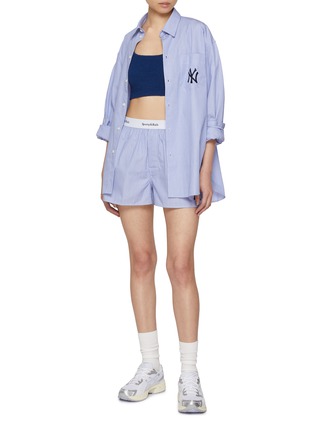 Figure View - Click To Enlarge - SPORTY & RICH - x The New York Yankees Oversized Cotton Shirt