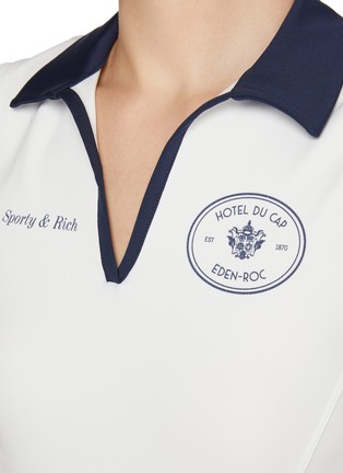  - SPORTY & RICH - X Hotel du Cap-Eden-Roc Crest Contrast Collar Jersey Polo Vest