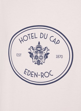  - SPORTY & RICH - X Hotel du Cap-Eden-Roc Crest Logo Cotton T-Shirt