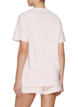 Back View - Click To Enlarge - SPORTY & RICH - X Hotel du Cap-Eden-Roc Crest Logo Cotton T-Shirt