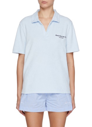 Main View - Click To Enlarge - SPORTY & RICH - X Hotel du Cap-Eden-Roc Script Cotton Terry Polo