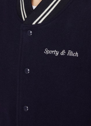  - SPORTY & RICH - X Hotel du Cap-Eden-Roc Crest Wool Varsity Jacket