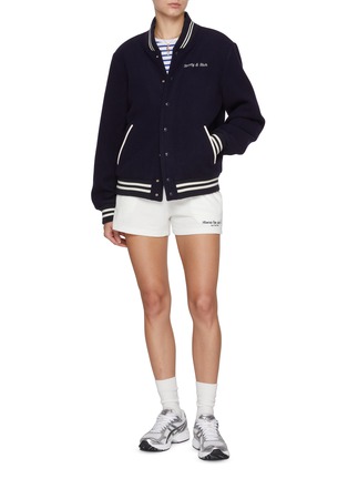 Figure View - Click To Enlarge - SPORTY & RICH - X Hotel du Cap-Eden-Roc Crest Wool Varsity Jacket