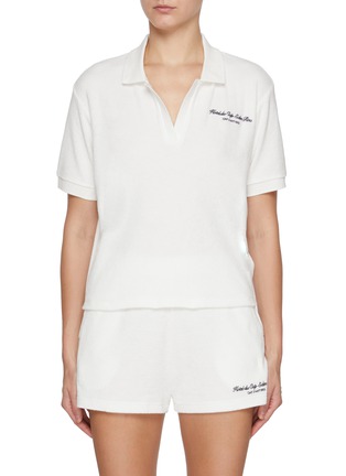 Main View - Click To Enlarge - SPORTY & RICH - X Hotel du Cap-Eden-Roc Script Cotton Terry Polo