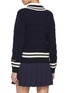 Back View - Click To Enlarge - SPORTY & RICH - x The New York Yankees Cotton Cable Knit Sweater