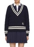 Main View - Click To Enlarge - SPORTY & RICH - x The New York Yankees Cotton Cable Knit Sweater
