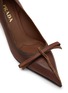 Detail View - Click To Enlarge - PRADA - Runway Décolleté 55 Bow Leather Pumps