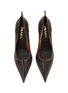 Detail View - Click To Enlarge - PRADA - Antiqued 85 Leather pumps