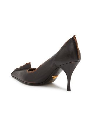  - PRADA - Antiqued 85 Leather pumps