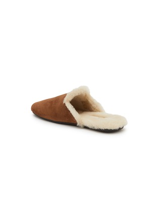  - PRADA - Analog Sabot Suede Shearling Mules