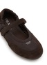 Detail View - Click To Enlarge - PRADA - Collapse Re-Nylon Suede Ballerina Flats