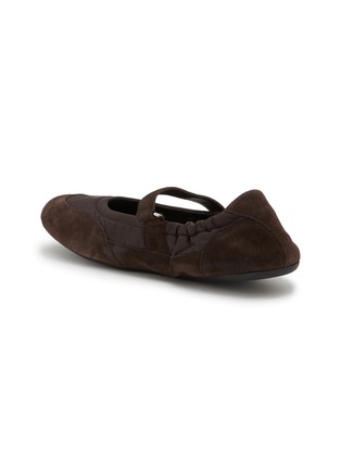  - PRADA - Collapse Re-Nylon Suede Ballerina Flats