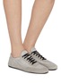 Figure View - Click To Enlarge - PRADA - Elasticized Re-Nylon Suede Women's Sneakers
