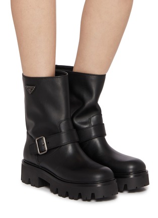 Biker Boots Prada Lugged Sole Boots Prada Buckle-fastening Lug