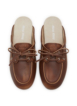 Detail View - Click To Enlarge - MIU MIU - Faded Leather Mules