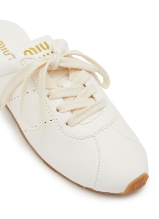 Detail View - Click To Enlarge - MIU MIU - Plume Leather Mules