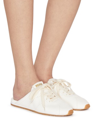 MIU MIU | Plume Leather Mules