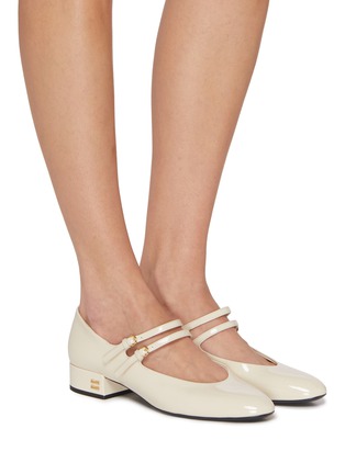 Figure View - Click To Enlarge - MIU MIU - Modellerie 20 Patent Leather Mary Janes