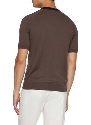 Back View - Click To Enlarge - EQUIL - Contrast Crewneck Cotton Knit T-shirt