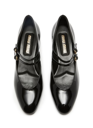 Figure View - Click To Enlarge - MIU MIU - Modellerie 20 Patent Leather Mary Janes