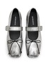 Detail View - Click To Enlarge - ANN DEMEULEMEESTER - Leather Mary Jane Flats