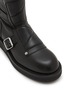 Detail View - Click To Enlarge - ANN DEMEULEMEESTER - Buckle Grained Leather Ankle Boots