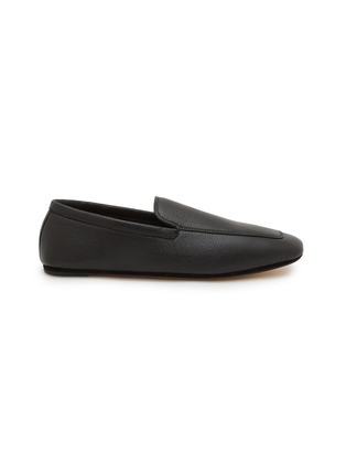 Main View - Click To Enlarge - HENDERSON - Slip On Pebbled Deer Leather Loafers