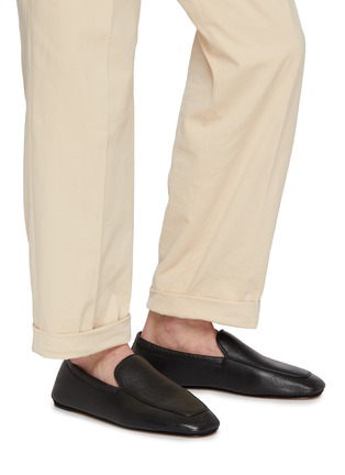 Figure View - Click To Enlarge - HENDERSON - Slip On Pebbled Deer Leather Loafers