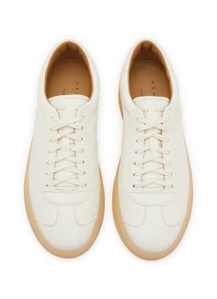 Detail View - Click To Enlarge - HENDERSON - Lace Up Pebbled Deer Leather Men's Sneakers