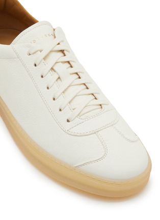 Detail View - Click To Enlarge - HENDERSON - Lace Up Pebbled Deer Leather Men's Sneakers