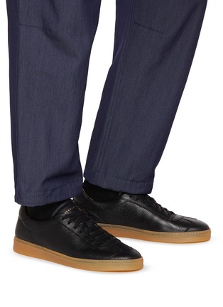 Figure View - Click To Enlarge - HENDERSON - Lace Up Deer Leather Men's Sneakers
