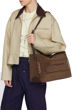 Figure View - Click To Enlarge - JW ANDERSON - Loafer Suede Shoulder Bag