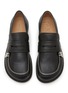Detail View - Click To Enlarge - JW ANDERSON - Biker Zip Trim Leather Moccasins