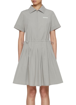 Main View - Click To Enlarge - SOUTHCAPE - Zip Up Pleated Dress