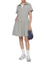Figure View - Click To Enlarge - SOUTHCAPE - Zip Up Pleated Dress