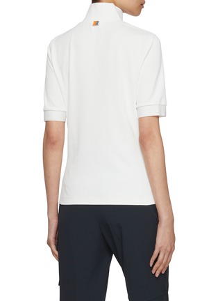 Back View - Click To Enlarge - SOUTHCAPE - High Neck Seersucker T-Shirt