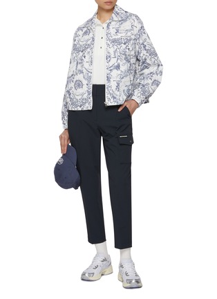 Figure View - Click To Enlarge - SOUTHCAPE - High Neck Seersucker T-Shirt