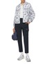 Figure View - Click To Enlarge - SOUTHCAPE - High Neck Seersucker T-Shirt