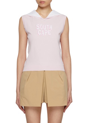 Main View - Click To Enlarge - SOUTHCAPE - Sailor Collar Logo Vest