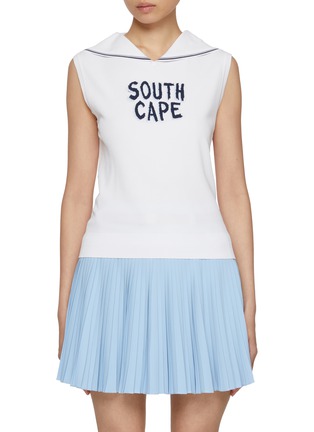 Main View - Click To Enlarge - SOUTHCAPE - Sailor Collar Logo Vest