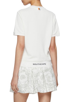 Back View - Click To Enlarge - SOUTHCAPE - Floral Print Logo Embroidered T-shirt
