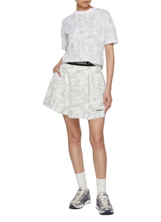 Figure View - Click To Enlarge - SOUTHCAPE - Elasticated Pleated Mini Skirt