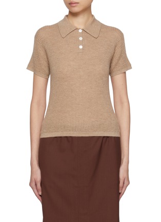 Main View - Click To Enlarge - GUEST IN RESIDENCE - Shrunken Cashmere Polo Shirt